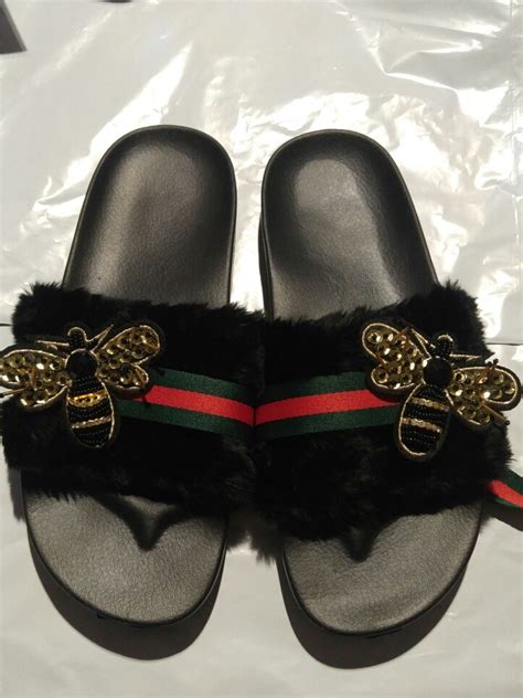 sandalias gucci peluche|More.